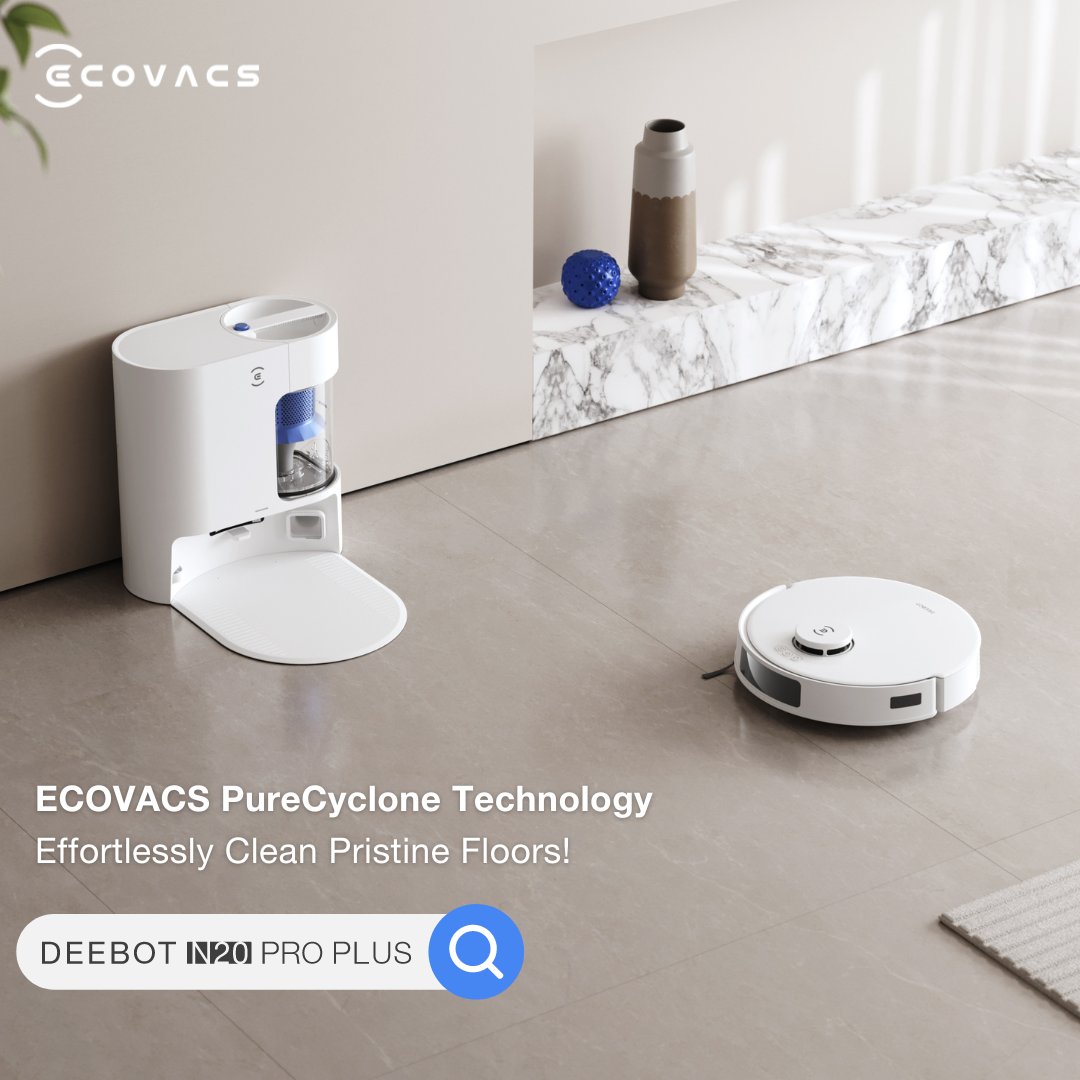 ecovacsrobotics's tweet photo. 1/ ECOVACS PureCyclone: 95% dust separation, no suction loss. ๐ช๏ธ
2/ ZeroTangle: No hair jams, perfect for pets. ๐พ
3/ 8000Pa suction, 400ml bin. ๐จ
4/ OZMO Pro 2.0: Vibrates to remove stains. โจ
๐ Explore the future of cleaning via https://t.co/zYPdyThA1m.
#ECOVACS #DEEBOTN20 https://t.co/yNoSqzkFfk