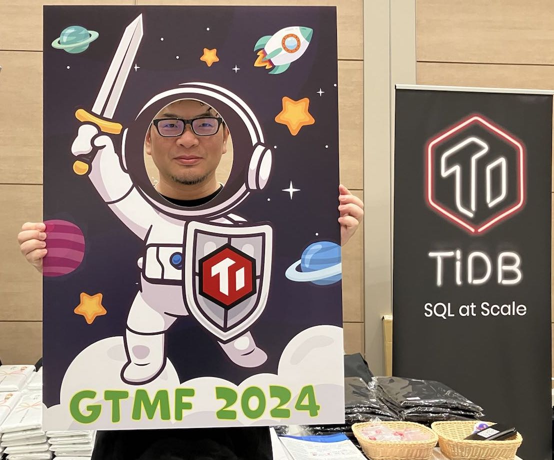 PingCAP_Japan's tweet image. 【GTMF 2024 in Osaka🎊】 #GTMF 顔出しパネルを制作！思い出に残る瞬間をキャプチャしてSNSでシェアしましょう！
#Classmethod #TiDB #PingCAP #NewSQL