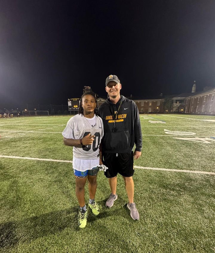 Had A great camp yesterday <a href="/RMCfootball/">𝗥𝗔𝗡𝗗𝗢𝗟𝗣𝗛-𝗠𝗔𝗖𝗢𝗡 𝗙𝗢𝗢𝗧𝗕𝗔𝗟𝗟</a>, Thank you coach <a href="/CoachEmmrich25/">Clay Emmrich</a> for the Invite. 
<a href="/CoachMitchell67/">Eli Mitchell</a> <a href="/RHSBears_FB/">Riverbend Football</a> <a href="/JarronThomas1/">Jarron Thomas</a> <a href="/CoachJSharon/">Coach Sharon</a>