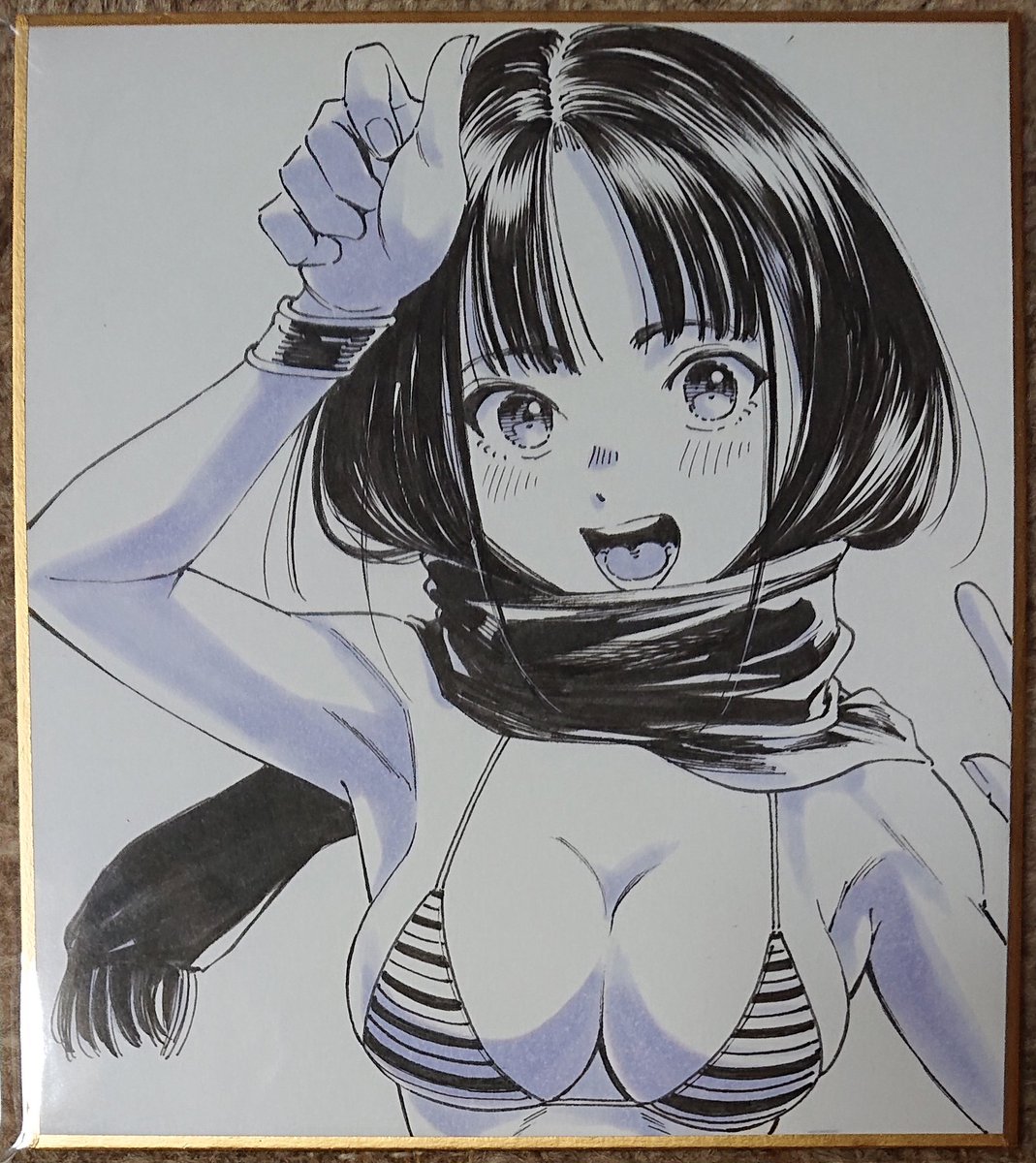 こんな娘がいたら僕はもう! 有葉 直筆イラスト色紙