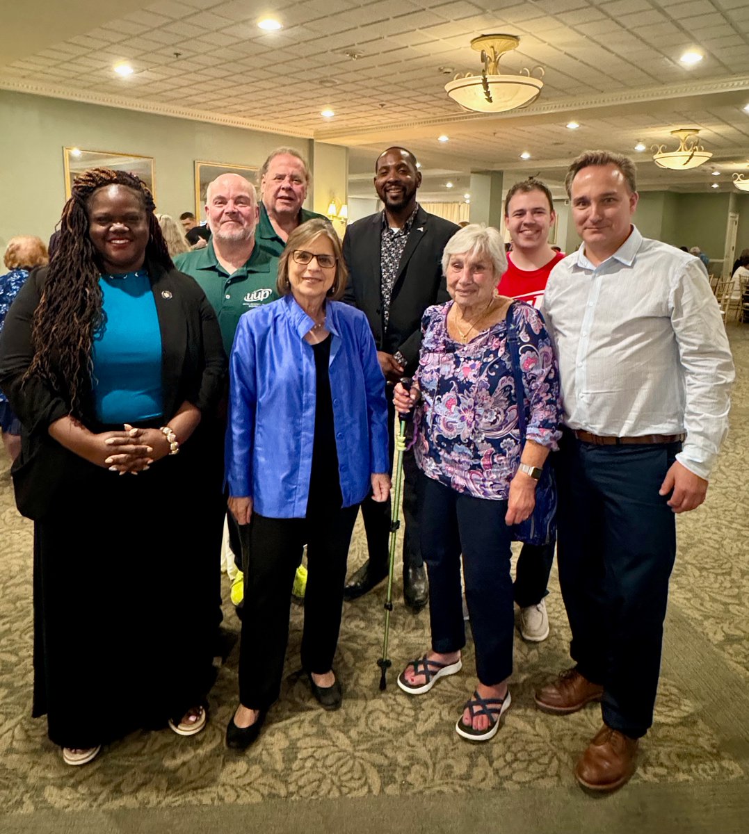 BingoUUP's tweet photo. UUP Binghamton Chapter members proud to show our  support for @DonnaLupardo at her Annual Partini.  Assemmbymember Lupardo and @SenatorLeaWebb's steadfast dedication to UUP and higher education has been instrumental in advancing our mission and supporting our members. @uupinfo https://t.co/FlXkQ3OrR9