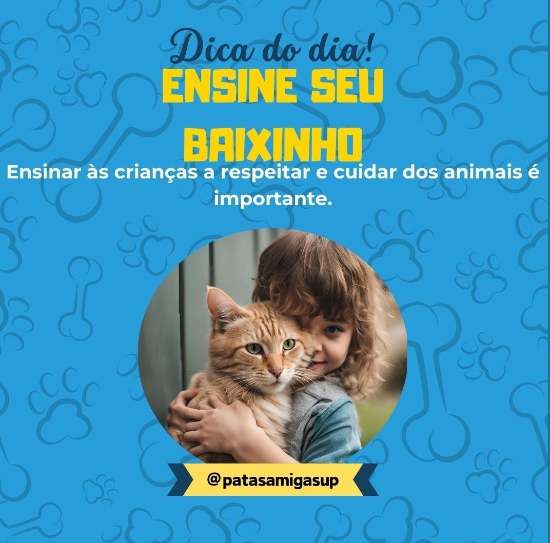 PatasAmigasUp's tweet photo. Educando as futuras gerações para serem gentis e compassivas com todas as formas de vida! Ensinar às crianças o respeito pelos animais não só cria laços mais fortes com nossos amigos peludos, mas também promove um mundo mais empático e harmonioso. Vamos juntos cultivar o amor!🩵 https://t.co/rO14W5bGAd