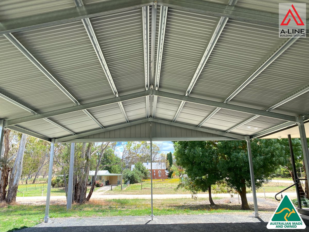 aline_systems's tweet photo. 👉🏼RHS Framed Enduro roof only cover.
🔨10.7m L x 8.2m W x 3m H, 12.5° roof pitch, with 3 bays.
🎨COLORBOND steel Woodland Grey® K-Panel wall cladding & Corrugated® Roof Cladding.
📞 1800 460 700 | https://t.co/ElCGiTRtjn
#colorbondsteel #bluescopesteel #alinesheds #customsheds https://t.co/xXh3nqRZLF