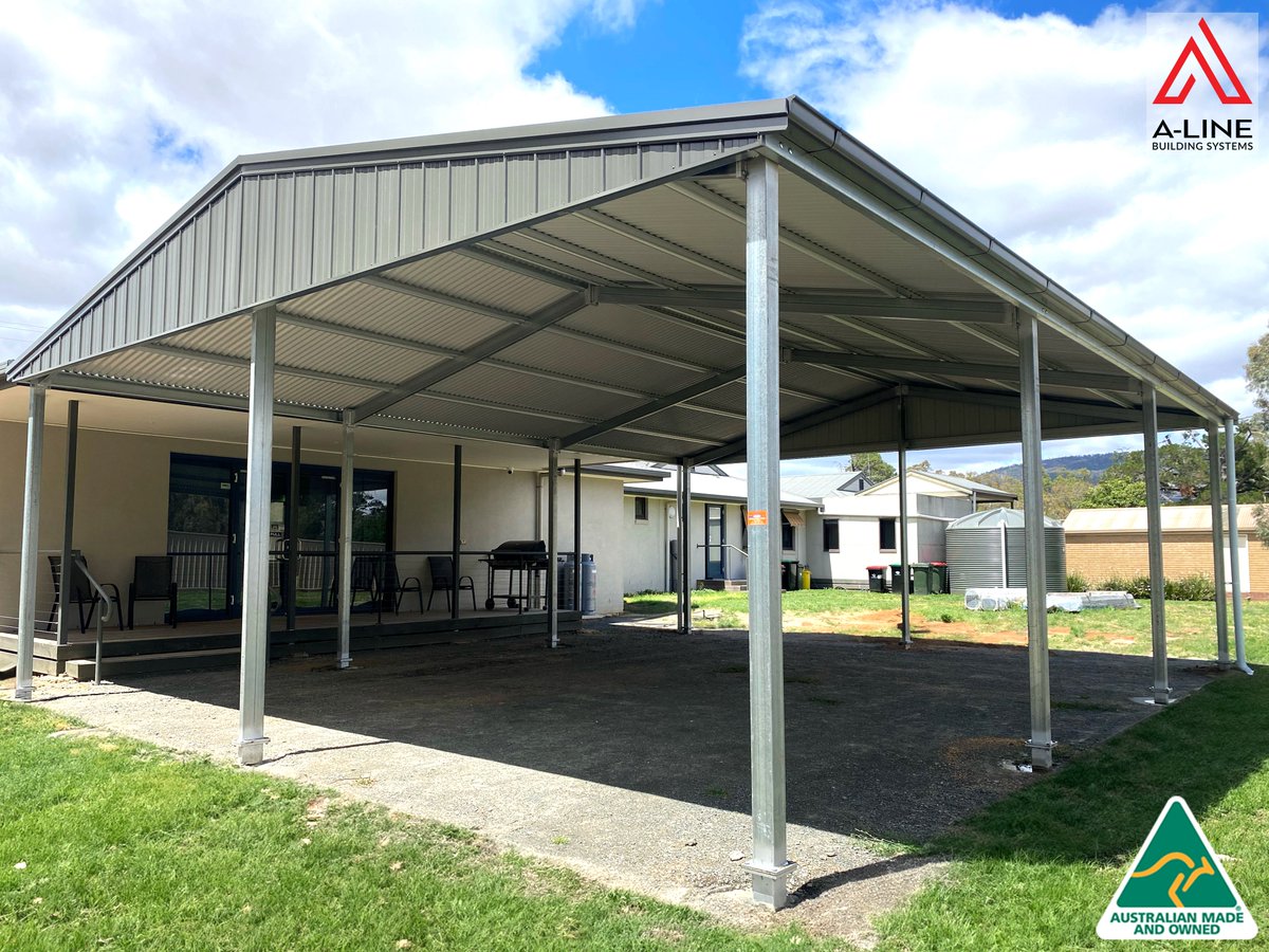aline_systems's tweet photo. 👉🏼RHS Framed Enduro roof only cover.
🔨10.7m L x 8.2m W x 3m H, 12.5° roof pitch, with 3 bays.
🎨COLORBOND steel Woodland Grey® K-Panel wall cladding & Corrugated® Roof Cladding.
📞 1800 460 700 | https://t.co/ElCGiTRtjn
#colorbondsteel #bluescopesteel #alinesheds #customsheds https://t.co/xXh3nqRZLF
