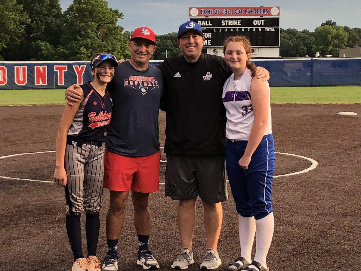 CoachCStevens's tweet photo. Awesome experience coaching (softball) against Scott Hamilton at the school where I’m AD. We each have a daughter on the teams. He was the only senior on my first team as the head coach at Wabash. Extremely proud of Scooter, his family, and the life he’s created for them. ⚾️🥎 https://t.co/9wC3HGqNPC