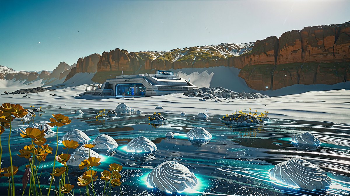 sens_synergy's tweet photo. Sci-fi beaches on distant worlds 🌊🚀 Discovering alien life and landscapes. #aiart #fantasyart #digitalart #visualart #conceptualart #stablediffusion #midjourney #extraterrestrial #planetexploration #spaceart #worldbuilding #futuristic #universe #cosmos #spaceexploration https://t.co/PVQyOCiTn7