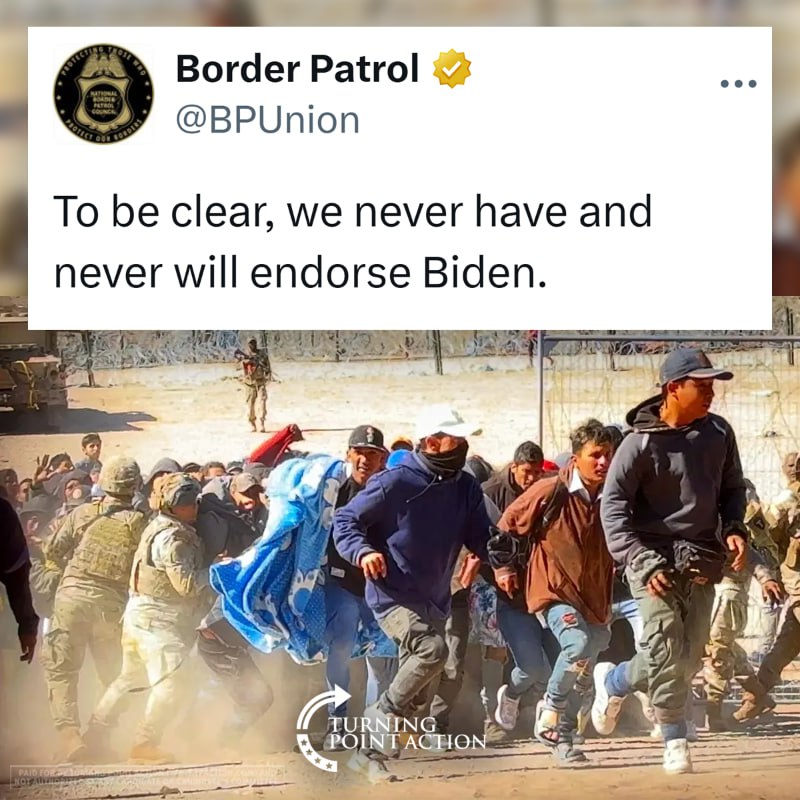 TPAction's tweet photo. Not only is Trump fact-checking Biden live but so is the Border Patrol Union 🤣 https://t.co/bIahusjOWh