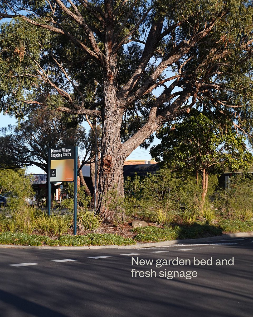 BanyuleCouncil's tweet photo. Thanks to a grant from the Victorian Government, Watsonia’s Diamond Village makeover is complete! 🎉

🏠 Fresh paint &amp; signage
🌸 New garden beds &amp; furniture
🪑 New seats
🖼 Beautiful mural

These upgrades support our local businesses and boost the economy. https://t.co/5aQKxpxcNq