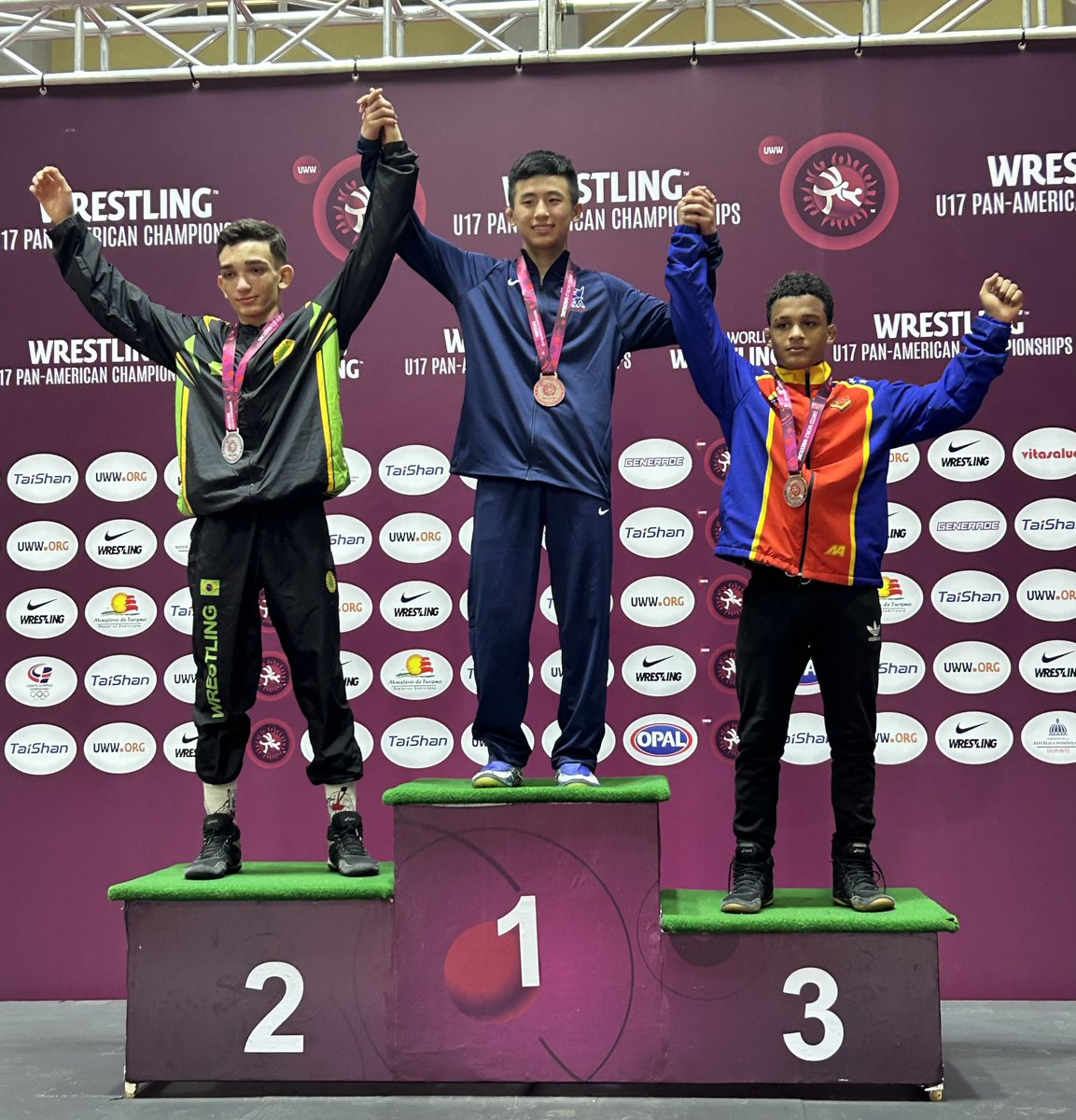 Congratulations Carter Shin U17 Pan Am Games Greco Roman Champion!  Carter will compete in Freestyle on Saturday.