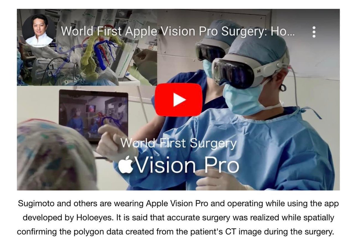 MakiSugimotoMD's tweet photo. Apple Vision Pro 日本発売開始！その医療での有用性をWIRED Japanで語りました。
https://t.co/XYak5ZvUs0 https://t.co/s8w9sAMRnH