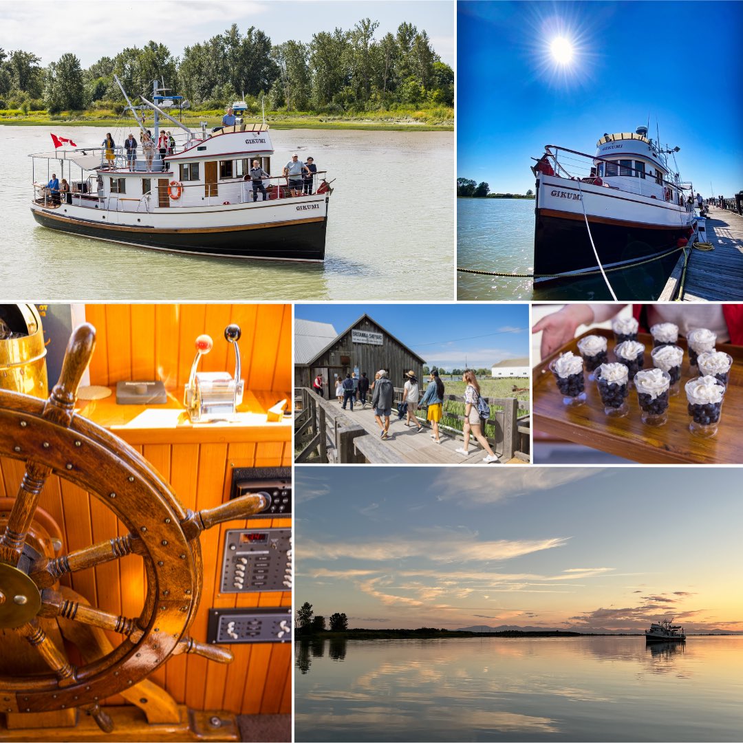 Voyage of the Gikumi Fraser River boat tours start this weekend! Look for the beautifully restored 1954 wooden work boat around the historic cannery channel in #Steveston. Tickets available for July &amp; August sailings⚓️ Link in bio to book.