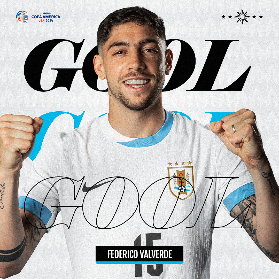 🗣️ ¡𝙂𝙊𝙊𝙊𝙊𝙊𝙊𝙊𝙊𝙊𝙊𝙊𝙊𝙊𝙇!

Federico Valverde y el 4-0 celeste ante Bolivia a los 81’ de juego.

📌 <a href="/CopaAmerica/">CONMEBOL Copa América™️</a> 

📺 AUF.tv

#ElEquipoQueNosUne