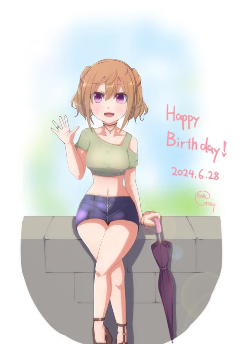 唯とバースデーデート#アリスギアお絵かき #君影唯生誕祭 
