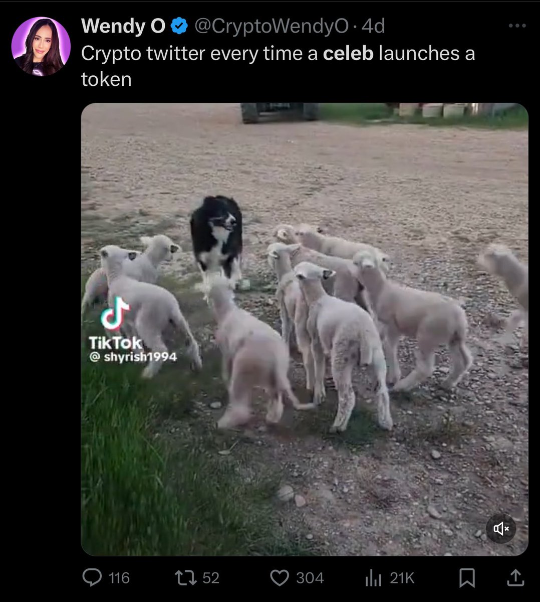 zachxbt's tweet image. Hilarious this is just from a few days ago.

Worshipping same celebs who have only hurt the space in the past with undisclosed promotions of scams and continue to extract with pump and dump meme coins.