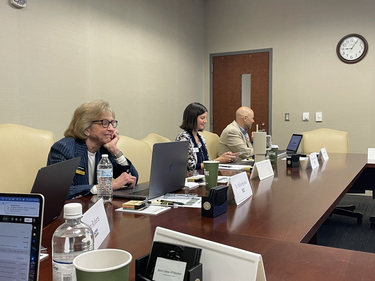 brosenbalm's tweet image. We were honored to host the @NCPFellows Commision Board in the @AppstateRCOE today! Productive dialogue around teacher roles, building leadership pipelines &amp;amp; growing our programs thru statewide recruitment made for an engaging convening! Love this premier leadership program!