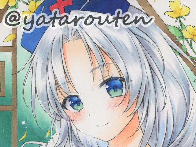 こんにちはヤフオクにイラスト出品しましたよろしくお願いします【ヤフオク】はコチラ手描きイラスト  #アナログイラスト  #コピックイラスト #コピック #東方Projiect   #八意永琳#ヤフオク 