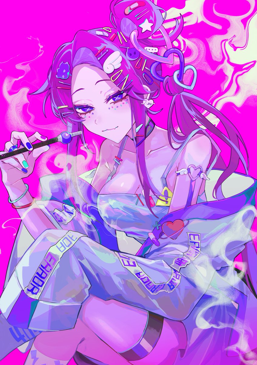 HookahHaze_PR's tweet photo. #Hookah_Haze 発売まで "あと13日"

発売カウントダウンで応援イラストを毎日公開！
本日の1枚はこちら！

Illus.くろうめ(@kuroume_1024)

さらに本イラストを使用した特製キャラファイングラフを1名様にプレゼント
🎁応募方法
①@HookahHaze_PRをフォロー
②この投稿をリポスト
※応募は7月18日23:59まで

🔽#フーカーヘイズ 7月11日㈭発売
https://t.co/CMIW9EYCDI