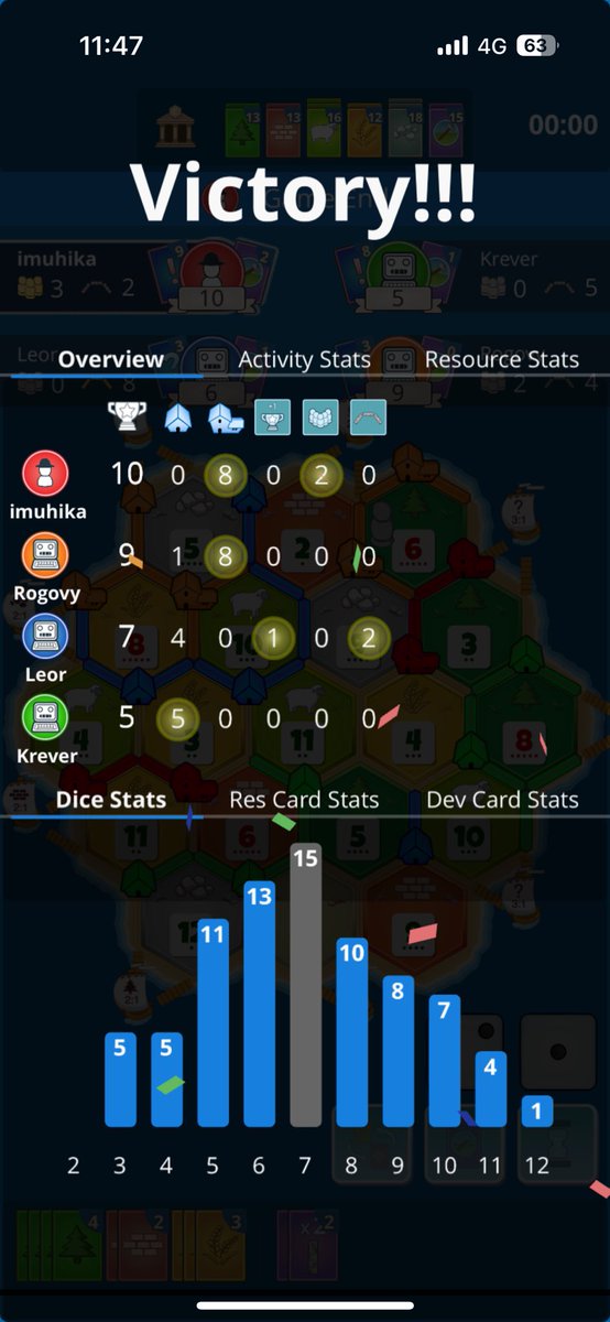 オンラインカタンの良さは、
Botだと10分程度で終わらせることができること。
