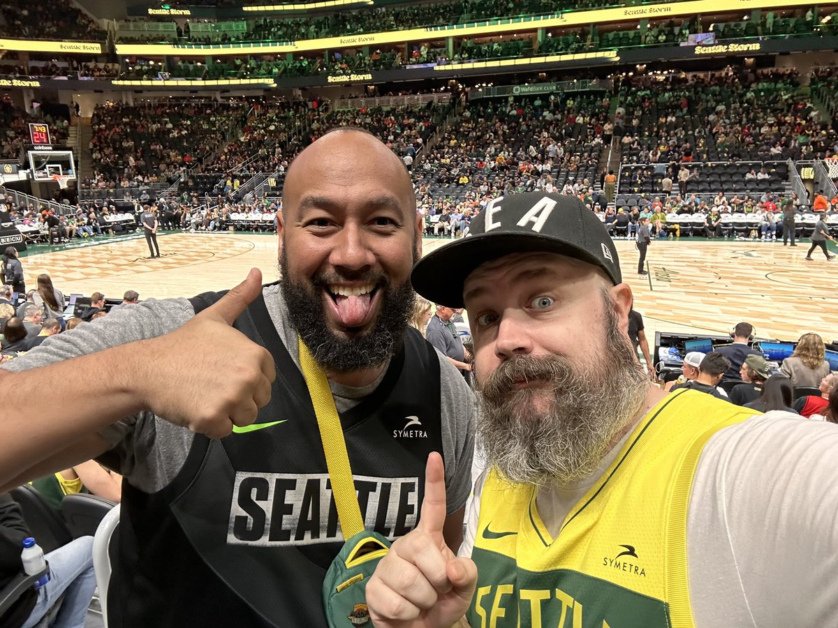 Cheering for the <a href="/seattlestorm/">Seattle Storm</a> while they play against the team from Indiana. Thanks to <a href="/NILESAOK/">Basketball Nils</a> for always hooking up the tickets!