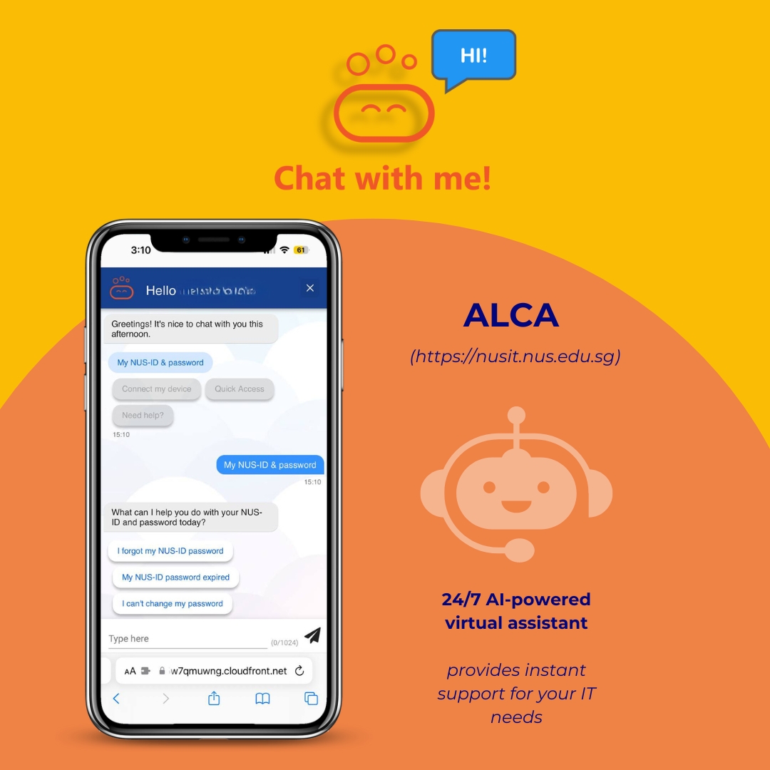 NUS_IT's tweet photo. Did you know NUS IT offers instant IT support right at your fingertips? Forget the old days of waiting for IT Care hours – our self-service tools are here to save the day!
Find out more: https://t.co/TVb3KWGgC4
#NUS #NUSIT #ALCA #nTouch #techsupport https://t.co/mHfErAd1rF