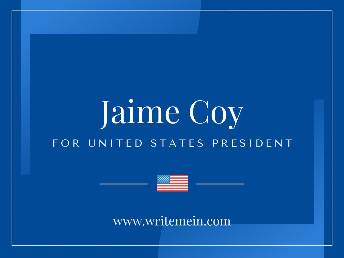jaime_coy's tweet image. #jaimecoyforpresident
#writemein
#justgivemeachance