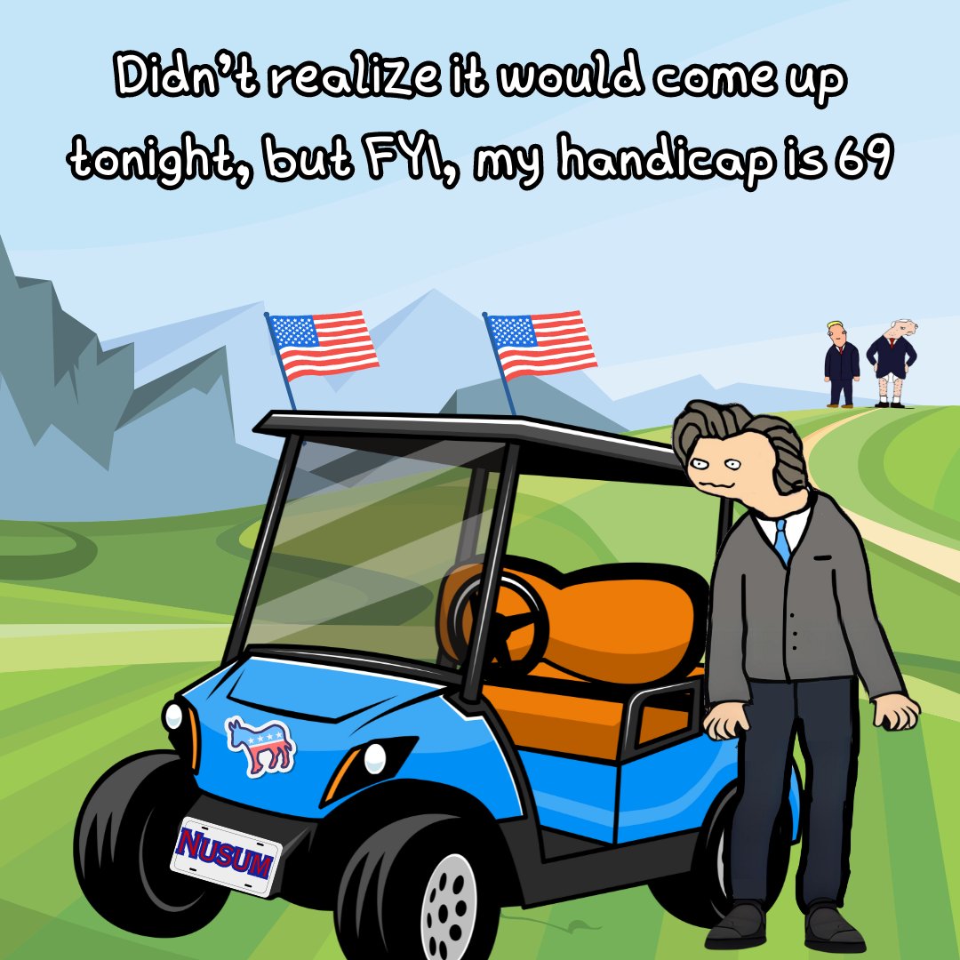 Didn't think golf would be such a prominent part of the debate. Focus on the actual questions $tremp. $boden, thanks for trying your best I guess.