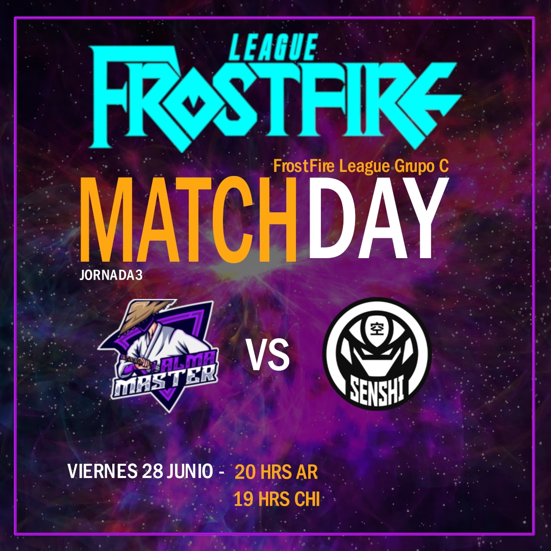 Hoy se viene J3 de la #FrostFire de @Real_GamesCL  y nuestra academia juega vs <a href="/SENSHIeSportsLA/">SENSHI eSports</a>  
🗓JORNADA 3
⏲19 🇨🇱/20 🇦🇷🇺🇾
📺 Off Stream
#GOAM