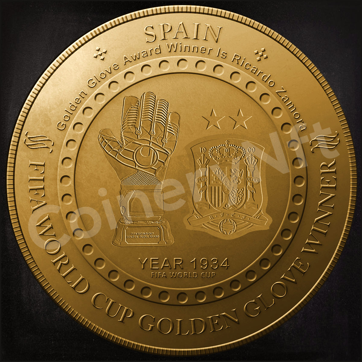 coinerynft's tweet photo. FIFA World Cup Golden Gloves Winner 1934, was won by Ricardo Zamora (Spain). There is an NFT coin made in memory of this event.
#opensea #nft #gominfts #nftmint #soldnft #art #artwork
#history #digitalart #eth #crypto #metaverse #eth #mint #nftcollector #gominfts #ethereum https://t.co/W6TGIDTmpG