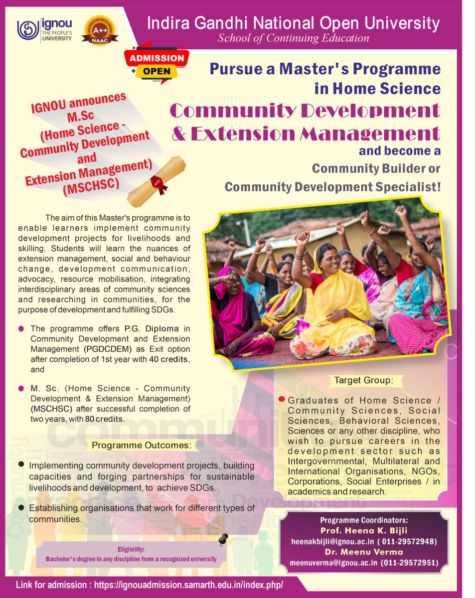 #IGNOU New program launch... Apply online on IGNOU.AC.IN <a href="/OfficialIGNOU/">IGNOU</a>