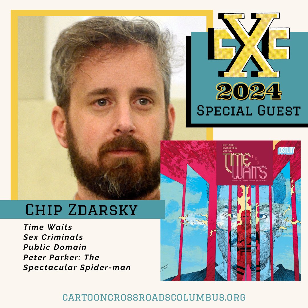 CXCFestival's tweet photo. #CXCfest 24 Featured Guest Spotlight

Chip Zdarsky
Comic Book Artist 
Writer; Guest of @LaughingOgreOH 

@zdarsky co-created the award-winning comic Sex Criminals with Matt Fraction. Since then he’s done work for Marvel, DC, Image and Archie.
https://t.co/BdtwLWkja5 https://t.co/Az5aKW0lvy