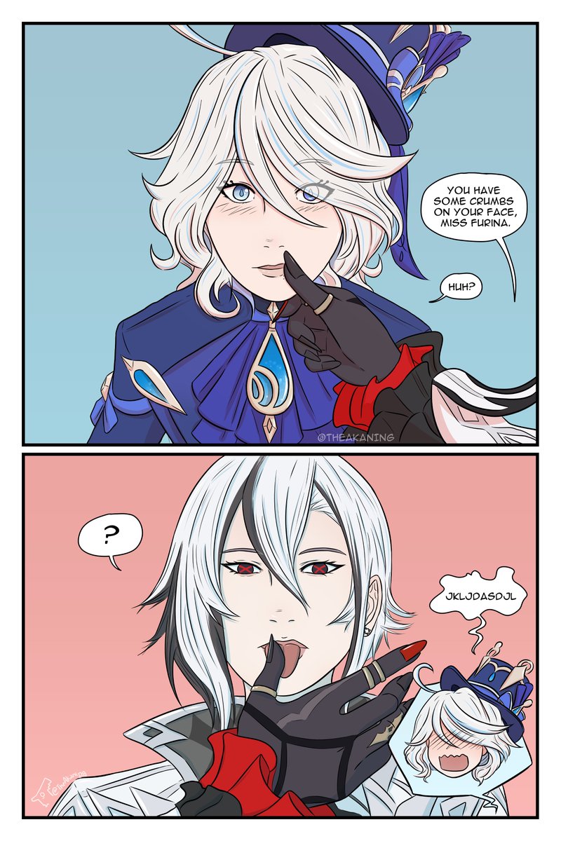 theakaning's tweet photo. I like drawing flustered Furina way too much.
#arlefuri https://t.co/CrlSaegqy8