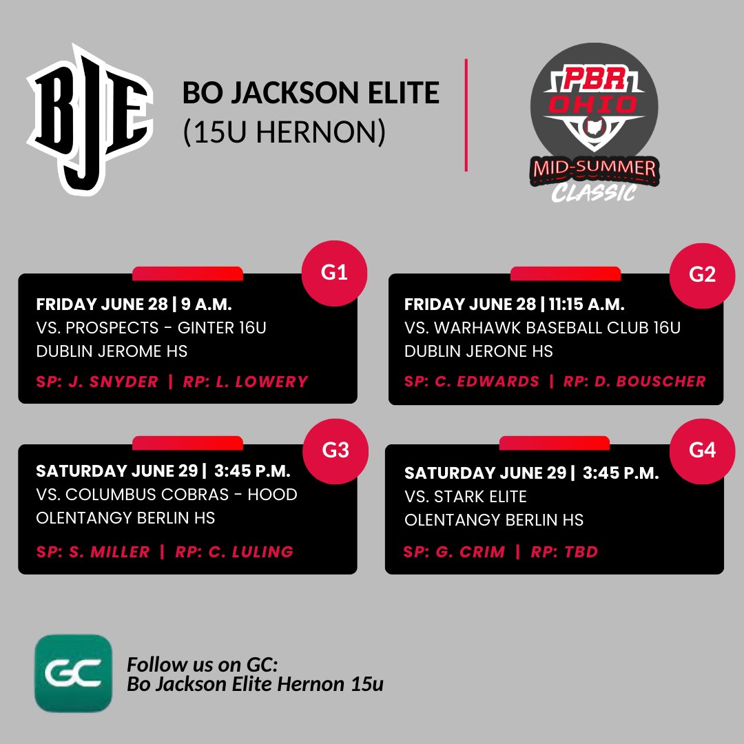 We are playing in the <a href="/PrepBaseballOH/">Prep Baseball Ohio</a> Mid Summer Classic. this weekend Schedule + Pitching Rotation below 👇