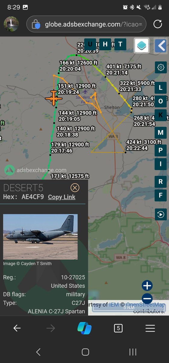 norb420's tweet photo. #AE4CF9 as #DESERT5 Doing some skydiving/jump operations out of Sanderson Field KSHN. Plane will climb to 13,000 feet, jumper will jump, and then the plane races to the ground. https://t.co/c2LtyvggQk