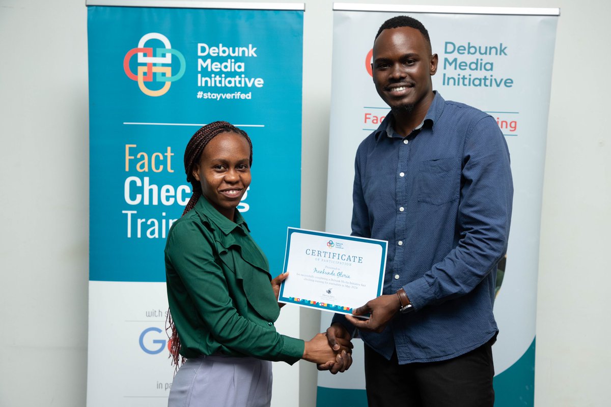GloriaIrankunda's tweet photo. Last week was a career highlight! Attended a #FactCheckingMasterclass by @TheDebunkShow. Learned crucial steps for verifying information-essential in this digital age. Now ready to spot disinformation and tell authentic stories.
#journalism
#factchecking
#stayverified https://t.co/Immtc9ti55