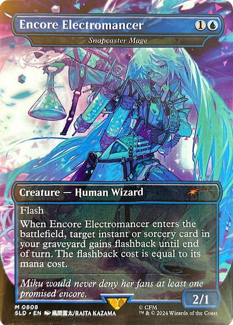 AbsurdMathMage's tweet image. // as someone who has only just started to buy the secret lairs cause my brain went crazy upon seeing miku, I somewhat agree. Especially since the extra Miku card was even more of a lottery of one of these two. I bought EN and JP and still only ended up with 2 Elvish Mystics.
