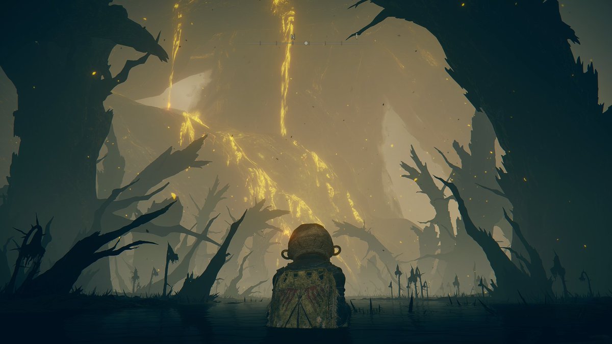 After you beat the boss at the base of the Scadutree, the arena loses all that yellow glowing um... tree sap? No idea if there is any actual significance to this, I'm sure others have noticed too.

#EldenRing #エルデンリング #ShadowoftheErdtree