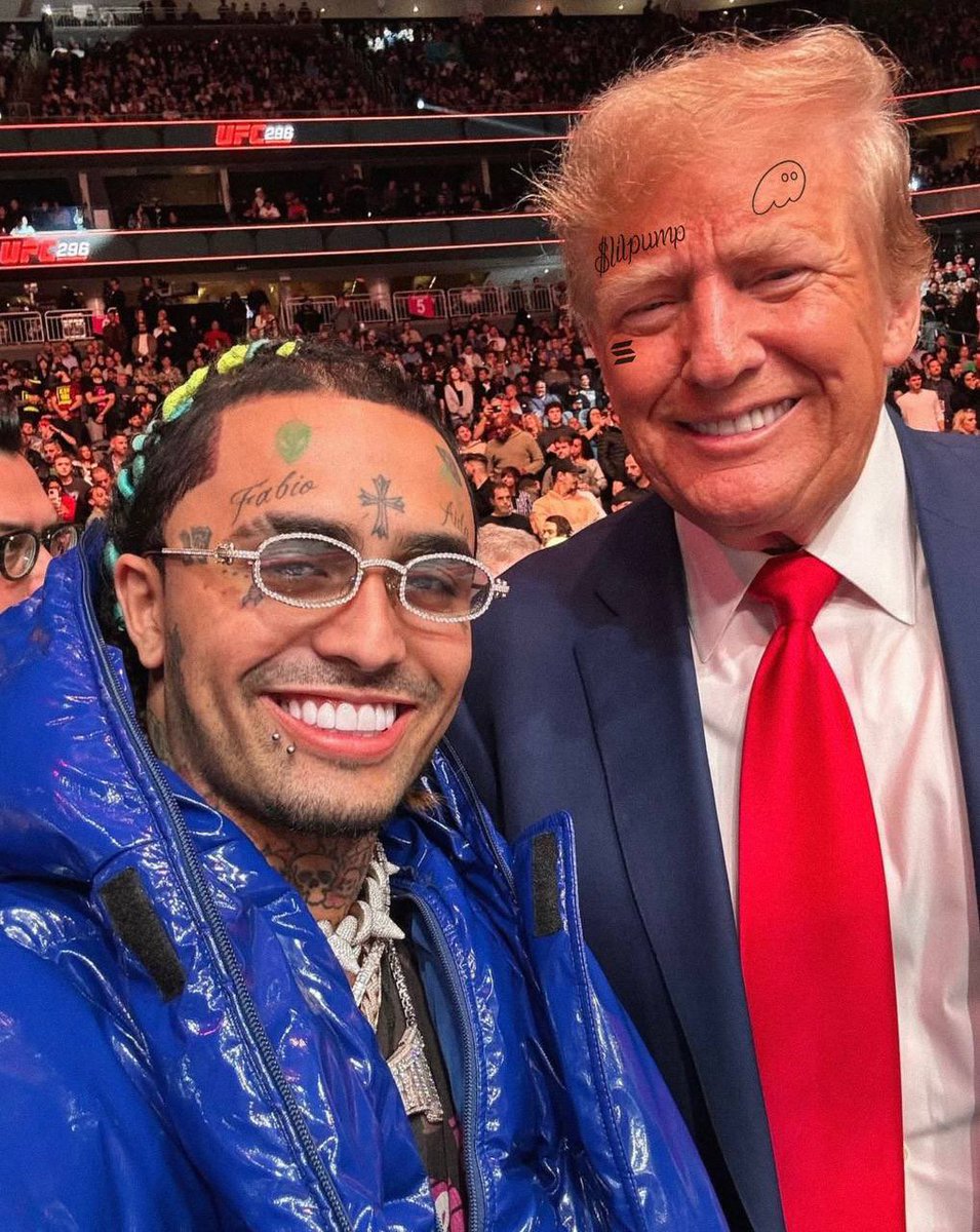 Trump for the ppl!! Even got crypto face tats and all! Gotta love him. $ LilPump