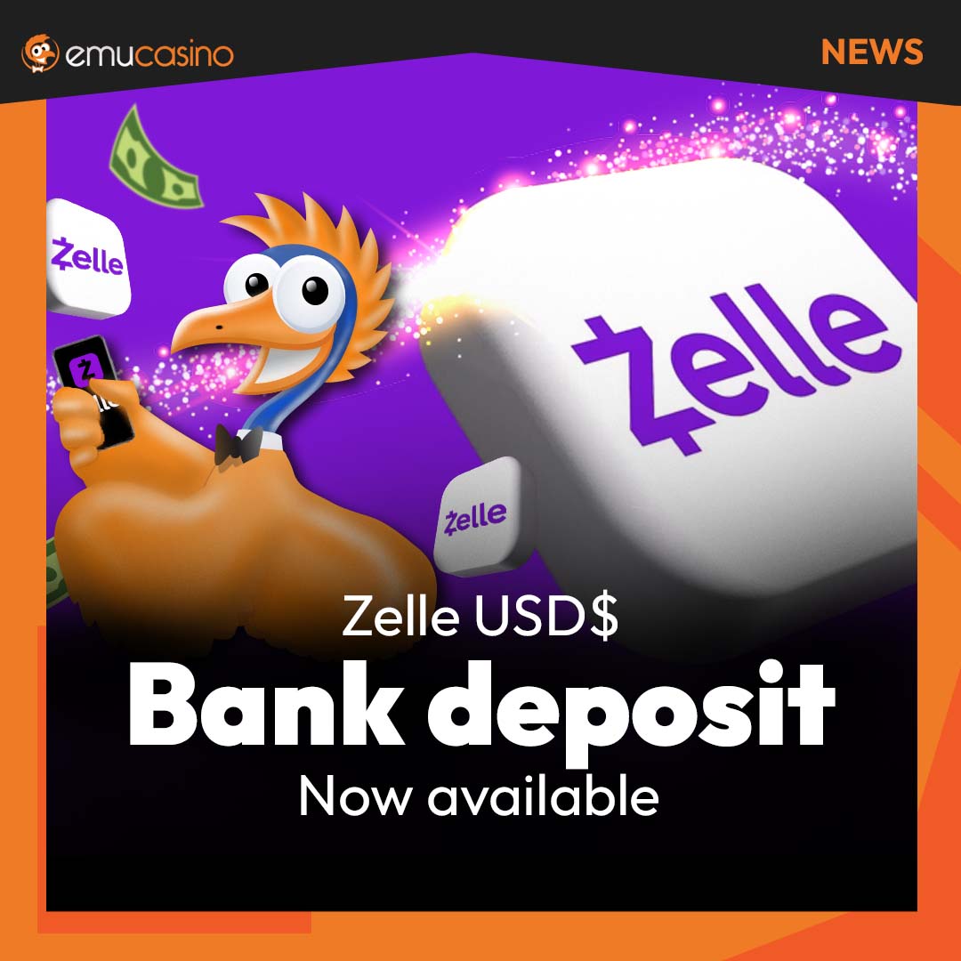 emucasino's tweet photo. New at EmuCasino: Zelle! Deposit in a flash, skip the wait, play right away! Try it now to make your gaming seamless and zero fee!

#Zelle https://t.co/GKDiaEOpKd