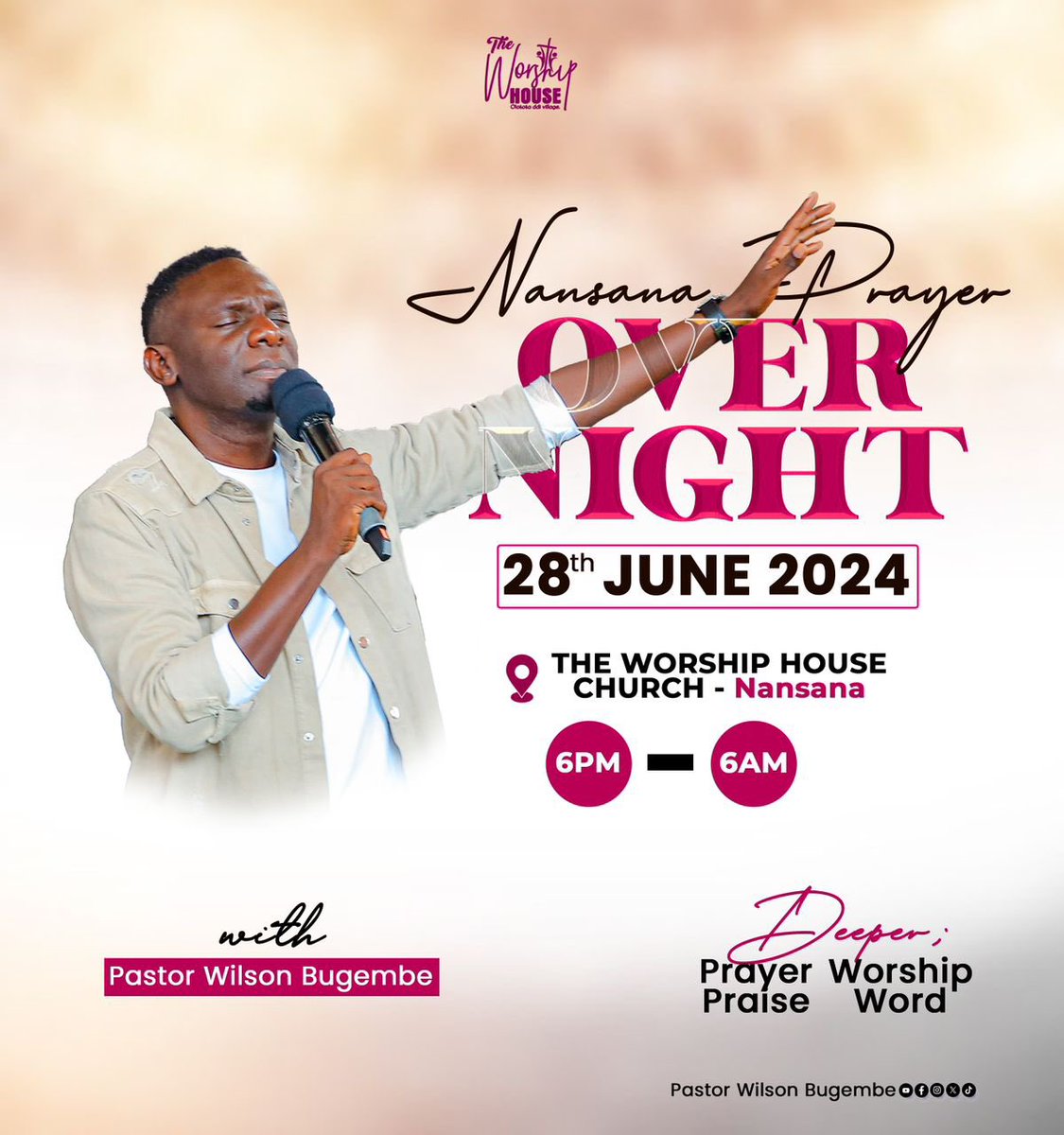 WilsonBugembe's tweet photo. You are about to escape like a bird from the snare of the fowlers. Psalm 124:7

Don’t miss the Prayer Overnight Tomorrow at The Worship House Nansana from 6pm to 6am

#TimeToEscape https://t.co/oIRhw29XJT