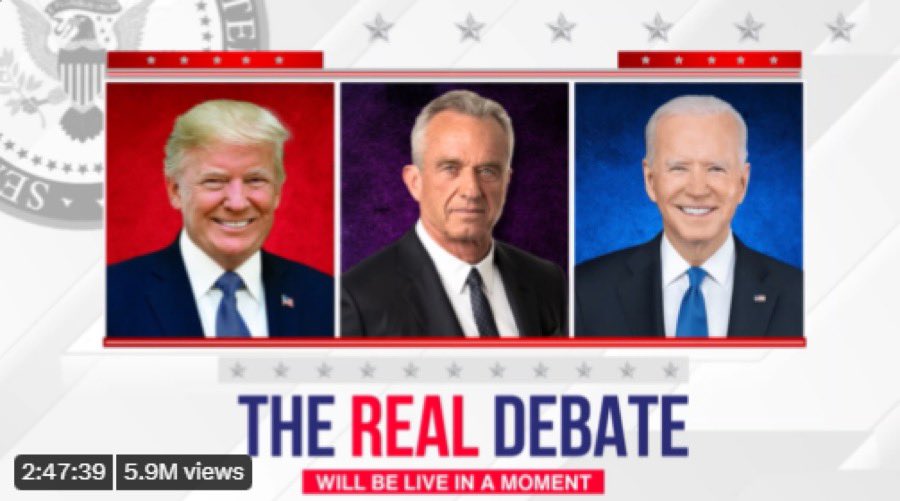 5.9 MILLION VIEWERS, THIS IS FUCKING HISTORICAL 🤩🇺🇸

LFG <a href="/RobertKennedyJr/">Robert F. Kennedy Jr</a>