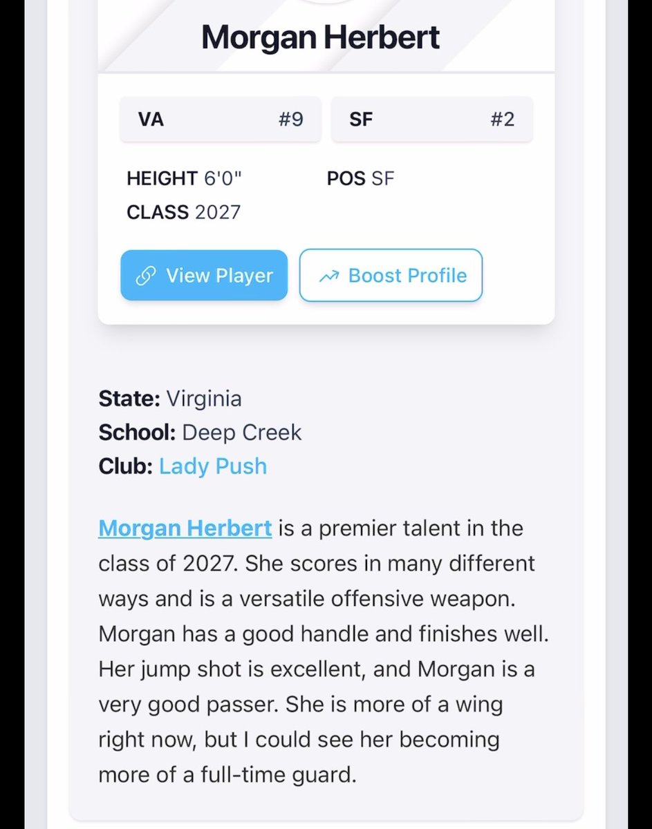 Momohoops2027's tweet photo. Thanks @PGHVirginia for the recognition. Hard work is paying off. There’s still more work to do💪🏾 Stay tuned for Kentucky and Rockhill‼️ #2027 #LadyPushVA2026 https://t.co/xbelQetzZH
