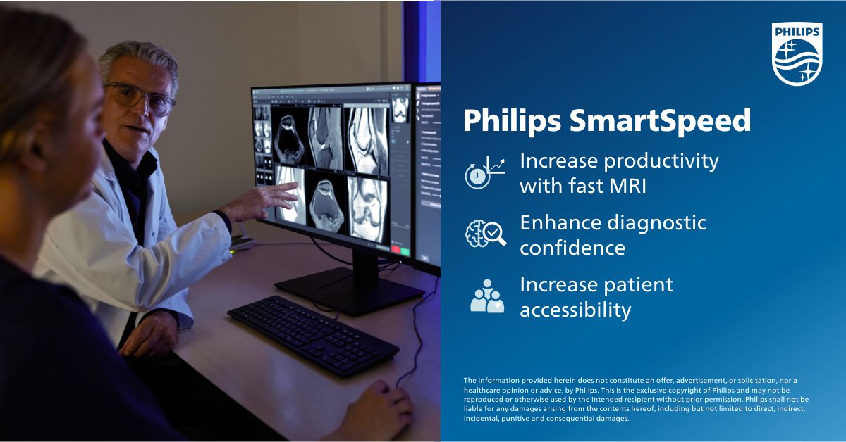 See how you can increase your MR productivity, while delivering high-quality MR imaging without compromise using Philips SmartSpeed. Request a demo now. to.philips/6015gi5CR
#SmartSpeed #MRIproductivity #MRI