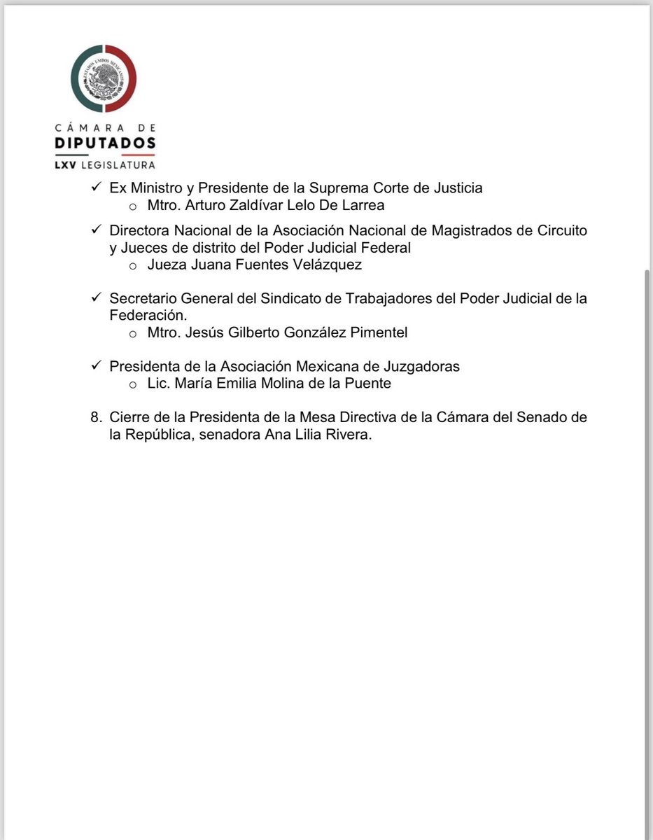 La voz de las mujeres incomoda y es sistemáticamente silenciada. Fui invitada para participar como presidenta de <a href="/amjuzgadoras/">amjuzgadoras</a>  en el foro para la reforma judicial en la <a href="/Mx_Diputados/">H. Cámara de Diputados</a> 
Mi participación era la última del orden del día. No solo se alteró el orden, si no q no se me