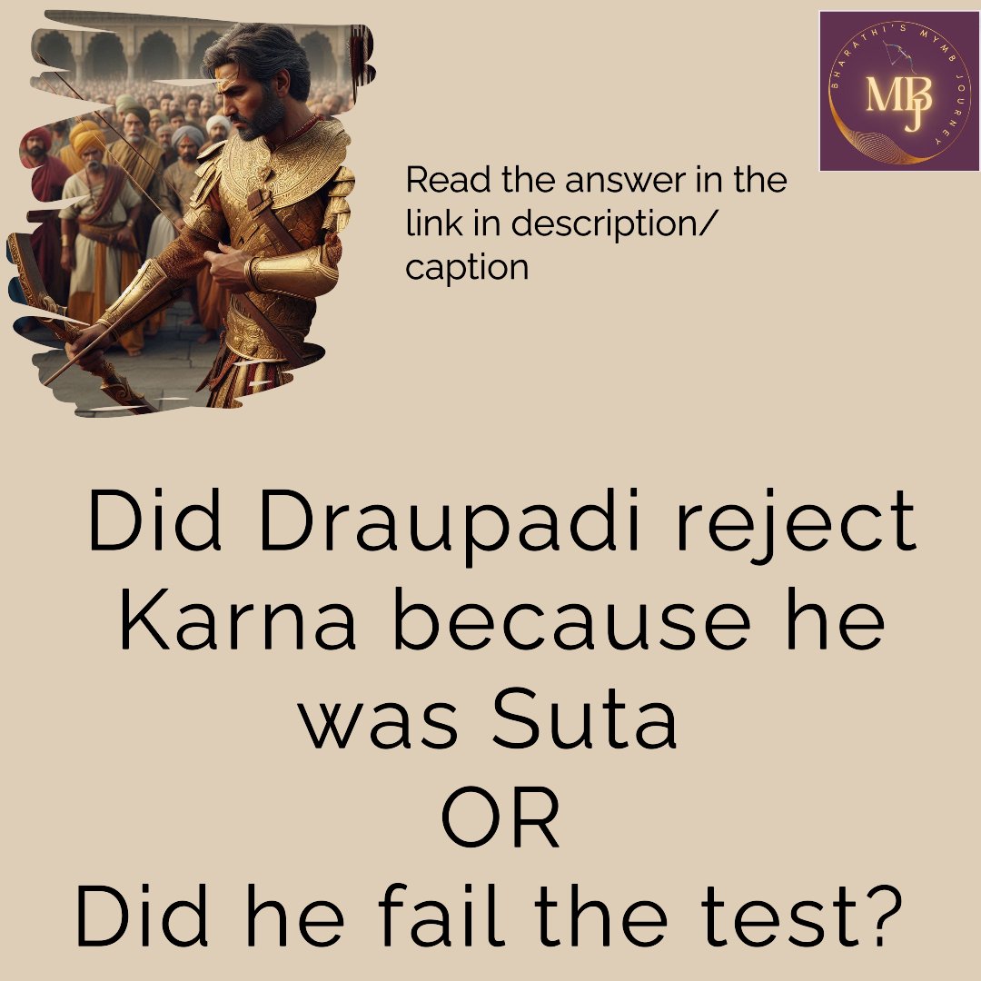 MyMBJourney's tweet image. quora.com/Did-Draupadi-r…

#Karna #Draupadi #Mahabharatha