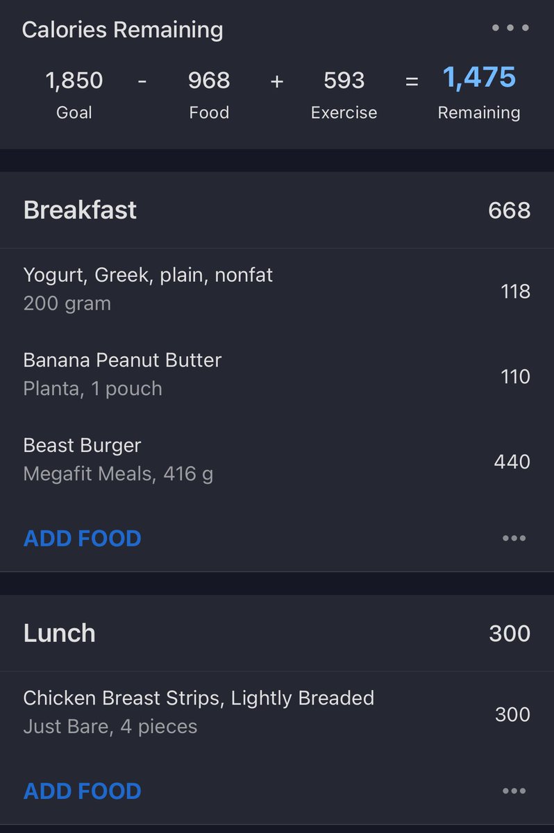 starzbarzz's tweet image. saved my calories for the day so I can stress eat after chained together
