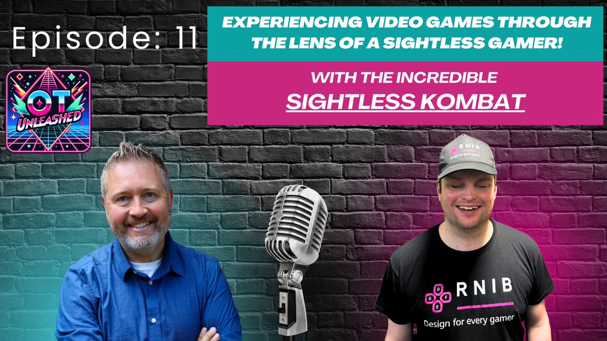 Erik S Johnson (@otunleashed) on Twitter photo I can't be more excited about Episode 11 of the OT Unleashed Podcast! It was so much fun getting back together with <a href="/sightlessKombat/">SightlessKombat, #GearsOfWar</a> to talk about #VideoGames, #Accessibility, and of course how it all fits into #OccupationalTherapy. Episode 11 drops at 7:00am eastern in the US! I can't be more excited about Episode 11 of the OT Unleashed Podcast! It was so much fun getting back together with <a href="/sightlessKombat/">SightlessKombat, #GearsOfWar</a> to talk about #VideoGames, #Accessibility, and of course how it all fits into #OccupationalTherapy. Episode 11 drops at 7:00am eastern in the US!