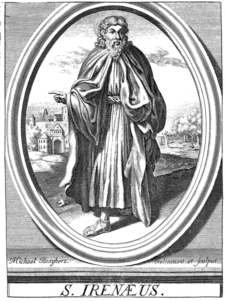 ChristianVenard's tweet photo. #saintdujour 

Saint Irénée (+201)
Évêque et martyr, Docteur de l'Église

Disciple de saint Polycarpe,
prêtre de Lyon,
il succède comme évêque à saint Pothin.
Il expose sans relâche la Tradition apostolique
et publie un ouvrage célèbre en cinq livres 
contre les hérésies pour défendre la Foi.