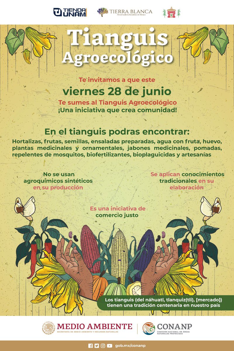 Mañana estaremos en la Secretaría de Medio Ambiente con productos de las Áreas Naturales Protegidas.