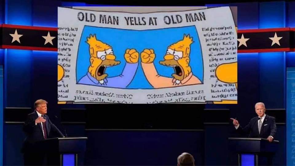 Grindz_TV's tweet photo. 🤣🤦🏿♂️💀 #JoeBiden #DonaldTrump #Biden #Trump #GrumpyOldMen #TheSimpsons #AbeSimpson #PresidentialDebate2024 https://t.co/ndIZOPsFN2