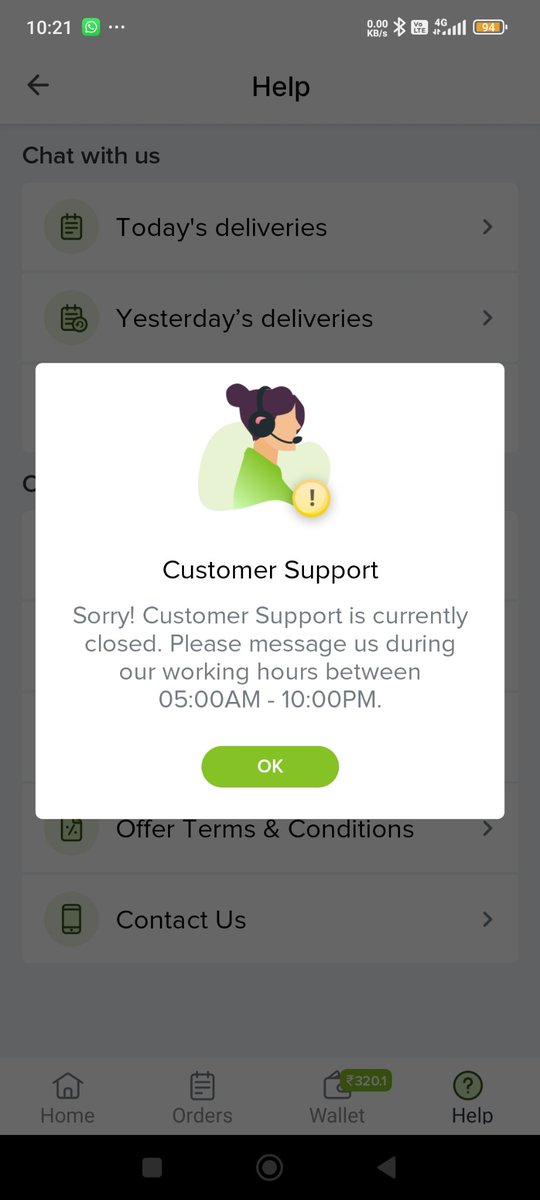 sachinitty's tweet photo. @CEE_bigbasket 
48 hours a counting. Wallet amount not refunded. Y'day update: amount will be credited by EOD. Request no. 6719381287245. Today at 10:21 am - customer support not working. 
#CustomerServiceFail 
#customere https://t.co/mBOXIZjvy1